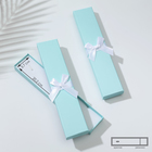 Коробочка подарочная под браслет, цепочку, часы «Тиффани», 21×4 см, (полезная часть 20.2×3.7 см,) голубая - Фото 2