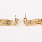 Серьги висячие «Голливуд» блеск нитей, цвет золото, 14,5 см - Фото 3