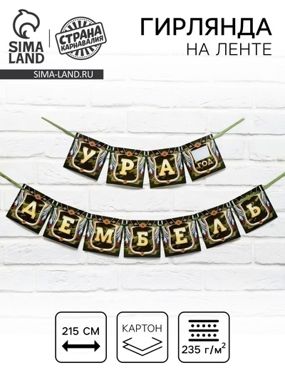 Гирлянда на ленте «Дембель», длина 215 см