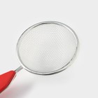 Сито для просеивания Доляна «Хозяюшка», d=8 см, цвет красный - Фото 3