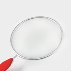 Сито для просеивания Доляна «Хозяюшка», d=12 см, красное - Фото 3
