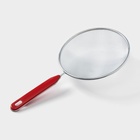 Сито для просеивания Доляна «Хозяюшка», d=16 см, красное - Фото 3