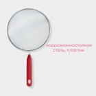 Сито для просеивания Доляна «Хозяюшка», d=18 см, цвет красный - Фото 2