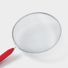 Сито для просеивания Доляна «Хозяюшка», d=18 см, цвет красный - Фото 4