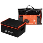 Органайзер с крышкой в багажник, складной, 46х19х32 см, 28 л, черный/оранжевый - фото 299686639