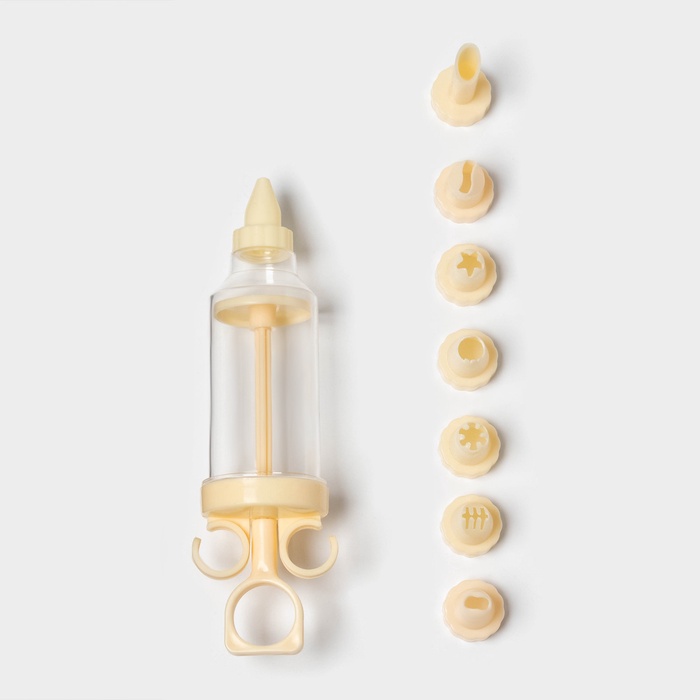 Шприц кондитерский «Сластёна», 8 насадок, 17×5×5 см, МИКС - Фото 1