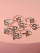 Кольцо «Выбражулька. Английский алфавит», белое в серебре, безразмерное (комплект 98 шт) - фото 61520310