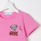 Футболка для девочки KAFTAN "Бриллиант", розовая, р. 32 (110-116 см) 5-6 лет - Фото 3