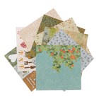 Набор бумаги для скрапбукинга "Бабушкин сад" (8 листов) 20х20 см,190 гр/м2 - Фото 2