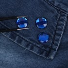 Стразы термоклеевые «Круг», d = 12 мм, 20 шт, цвет синий - Фото 2