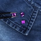 Стразы термоклеевые «Квадрат», 6 × 6 мм, 100 шт, цвет фиолетовый - Фото 2