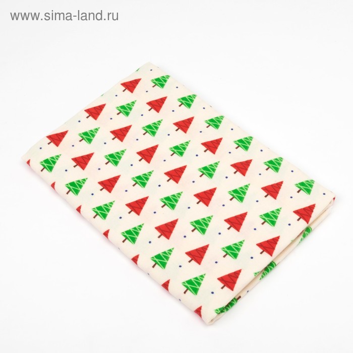 Пелёнка детская Ёлочка, 75×120 см, 160 г/м², 100% хлопок, фланель - Фото 1