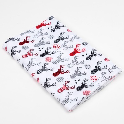 Пелёнка детская Рога, 75×120 см, 160 г/м², 100% хлопок, фланель