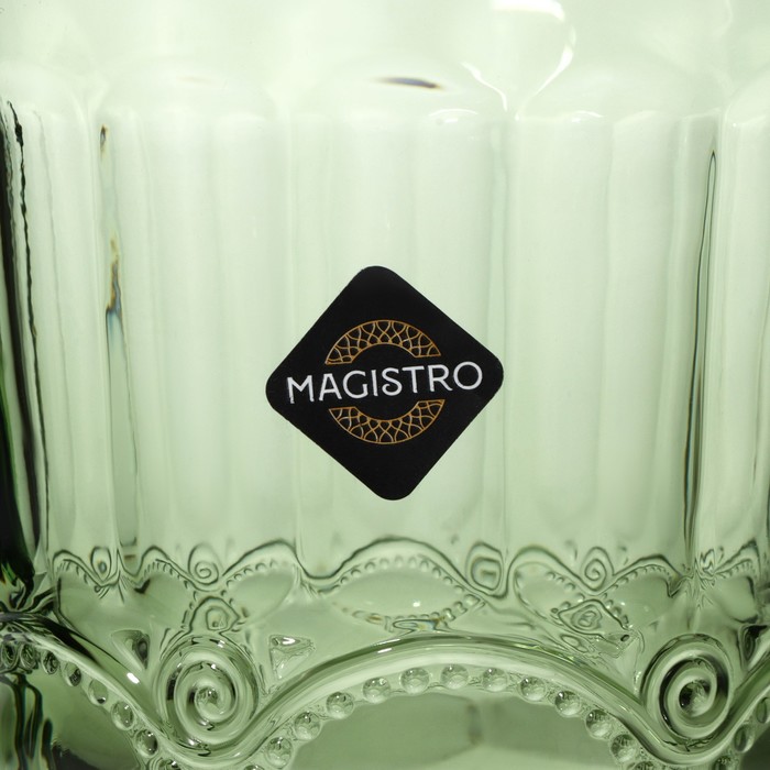 Стакан стеклянный Magistro «Ла-Манш», 220 мл, цвет зелёный - фото 1884881252