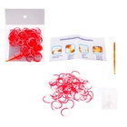 Набор для плетения браслетов из резиночек, розово-белый (110 шт, крючок, 6 креплений) - Фото 1