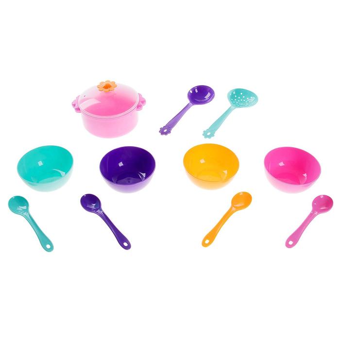 Набор посуды столовый «Ромашка», 12 предметов, цвета МИКС - Фото 1