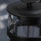 УЦЕНКА Френч-пресс стеклянный Доляна «Классика», 350 мл, цвет чёрный - Фото 2