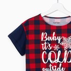 Футболка женская KAFTAN "Hello winter" красн., р-р 40-42, 100% хл - Фото 7