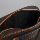 Сумка дорожная, отдел на молнии, наружный карман, длинный ремень, цвет коричневый - Фото 5
