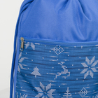 Мешок для обуви, отдел на шнурке, наружный карман на молнии, цвет голубой - Фото 3