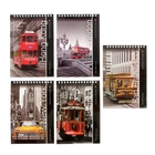 Блокнот А5, 40 листов на гребне «Города», МИКС - Фото 1