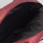 Сумка дорожная, отдел на молнии, 2 наружных кармана, длинный ремень, цвет бордовый - Фото 5