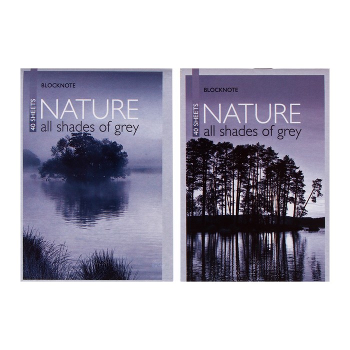 Блокнот А6, 40 листов на скрепке "Природа", МИКС - Фото 1