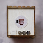 Подвеска световая "Домик с Оленем", 11х15х8 см, 1 LED, бат.(в комп), серое окно, Т/БЕЛЫЙ - Фото 3