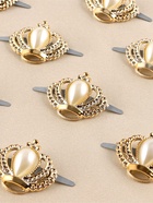 Декоративные элементы на прокол «Короны», 4×2.5 см, 10 шт., цвет золотой - Фото 5