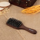 Расчёска-щётка, широкая, 5,5 × 18 см, цвет «тёмное дерево» - Фото 1
