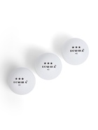 Мяч для настольного тенниса BOSHIKA, 3 звезды, набор 3 шт., цвет белый - фото 809436144