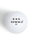 Мяч для настольного тенниса BOSHIKA, 3 звезды, набор 3 шт., цвет белый - фото 809436146