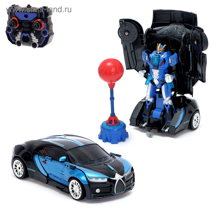 Робот радиоуправляемый «Автобот-боксёр», трансформируется, спорткар, с аккумулятором, заряд от USB