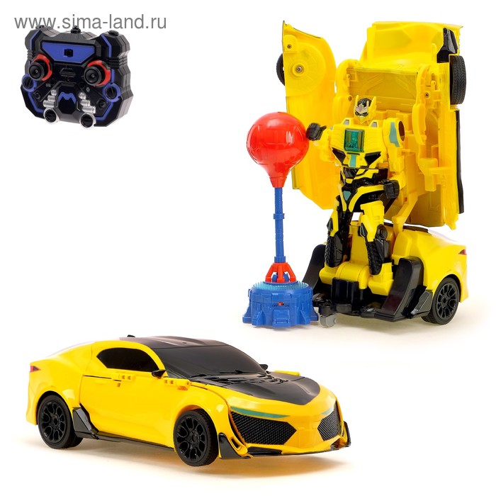 Робот радиоуправляемый «Автобот-боксёр», трансформируется, с аккумулятором, заряд от USB