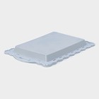 Поднос пластиковый прямоугольный «Ажурная кайма», 35×24×2 см, цвет МИКС - фото 4256595