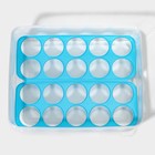 Контейнер для хранения яиц Доляна, 20 ячеек, 27.5×22×7 см, пластик, МИКС - Фото 3