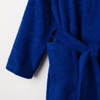 Халат махровый детский Стильный мопс, размер 36, цвет синий, 340 г/м² хл. 100% с AIRO - Фото 4