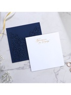 Приглашение на свадьбу, лазерная резка «Приглашение на Нашу свадьбу», 15 х 15 см - Фото 4