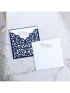 Приглашение на свадьбу, лазерная резка «Приглашение на Нашу свадьбу», 15 х 15 см - Фото 5