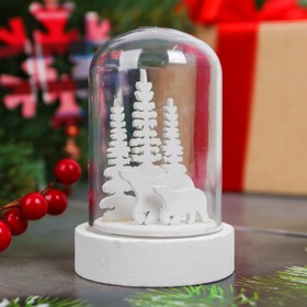 Новогодний сувенир с подсветкой «Зимние мишки»