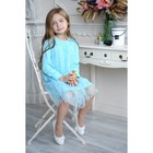 Платье для девочки KAFTAN, бирюзовое, рост 122-128 см (34) - Фото 3