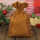 Мешок для подарков «Снеговик», ёлка со звездой, на завязках - Фото 2