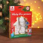 Ёлочные игрушки под раскраску 4 шт. «Чудо» с подвесом, краска, кисть - Фото 1