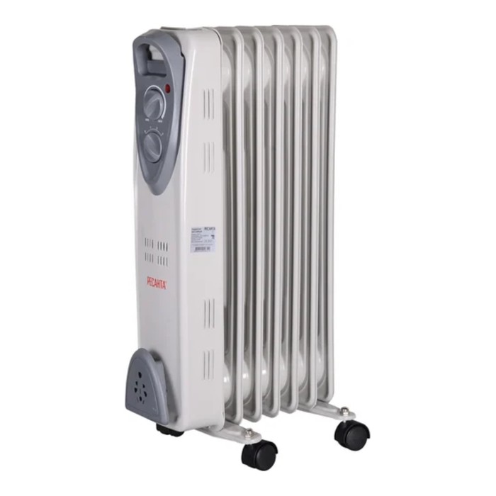 Обогреватель "Ресанта" ОМ-7Н, масляный, 1500 Вт, 7 секций, 15 м², белый - Фото 1