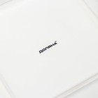Тарелка фарфоровая квадратная Доляна «Сьюзен», 20×20 см, цвет белый - фото 4669945