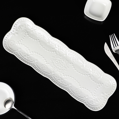 Блюдо прямоугольное «Сьюзен», 35×11 см, цвет белый