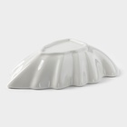 Соусник «Лиственник», 14×10×3 см, керамика, белый - Фото 4