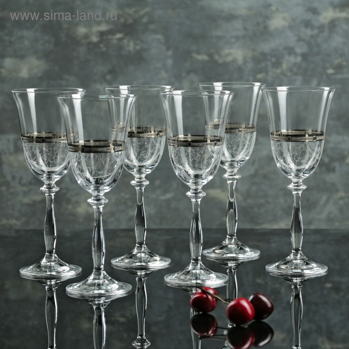 Набор бокалов для вина «Анжела», 250 мл, 6 шт - Фото 1