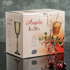 Набор бокалов для вина «Анжела», 250 мл, 6 шт - Фото 4