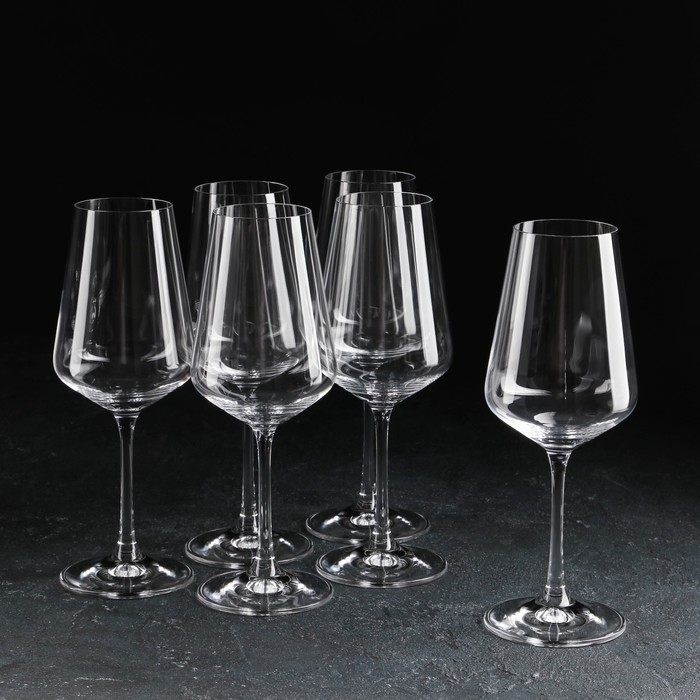 Набор бокалов для вина «Сандра», 350 мл, 6 шт - Фото 1